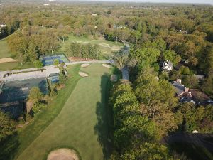 St Louis CC 15th Green Aerial